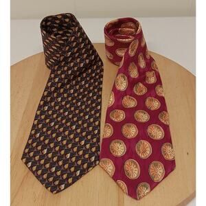 Set Of 2 Vintage Mens Ties Chaps Ralph Lauren Superba 79 USA